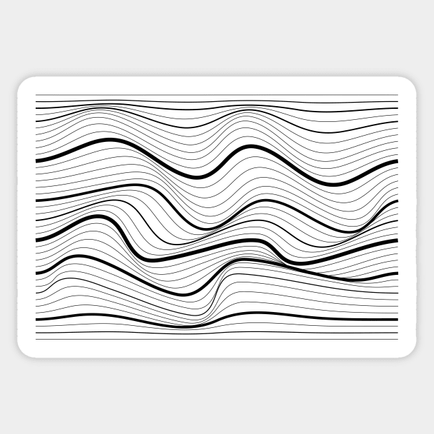 Abstract Geometric lines Sticker by rayfox